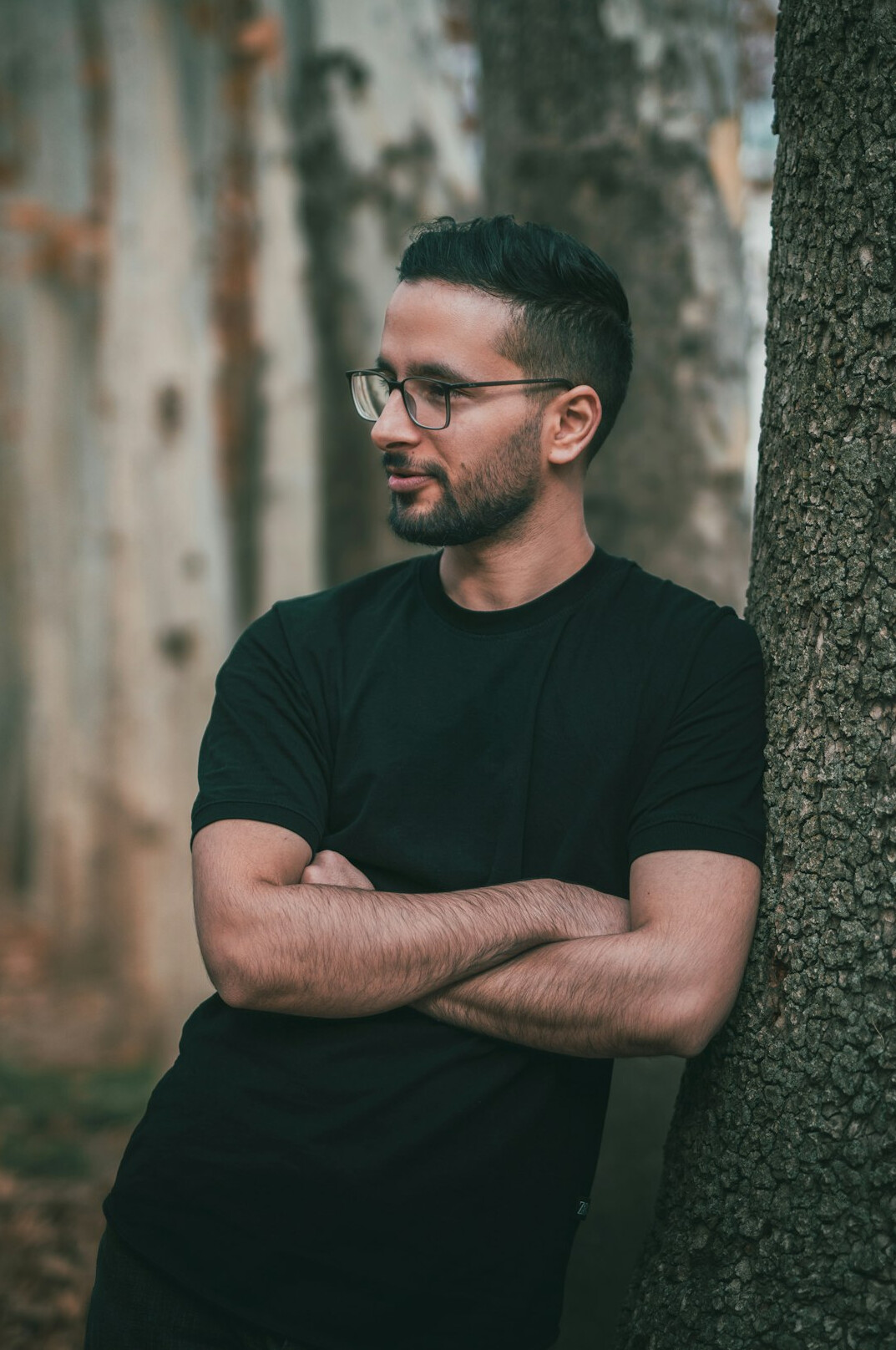 Portrait of a young Latin American man outdoors