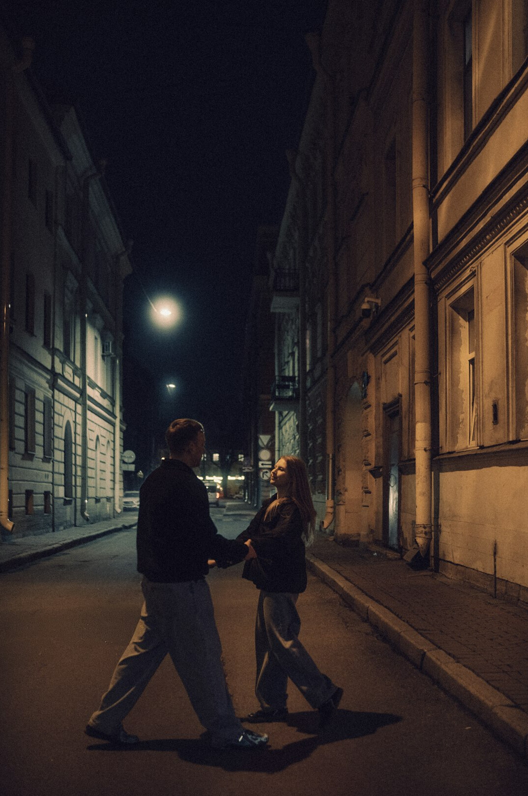 unexpected romantic moment in street