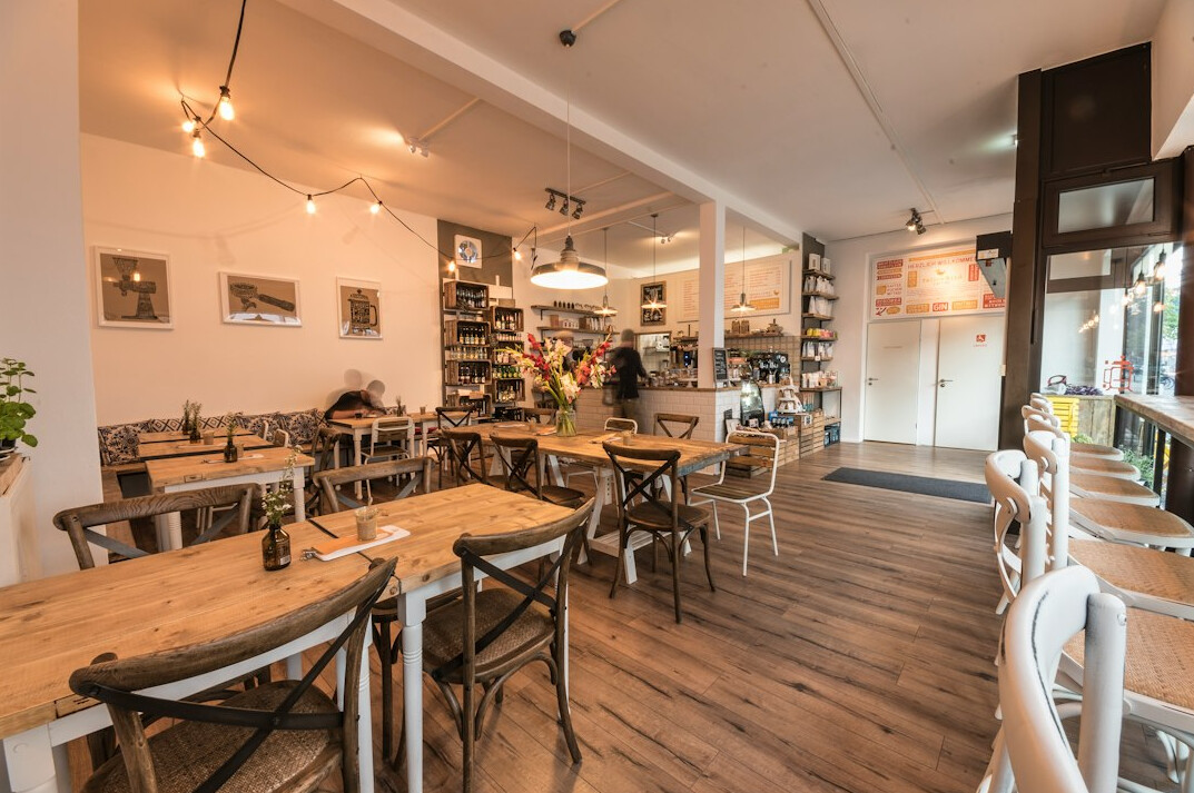 crowded cafe interior