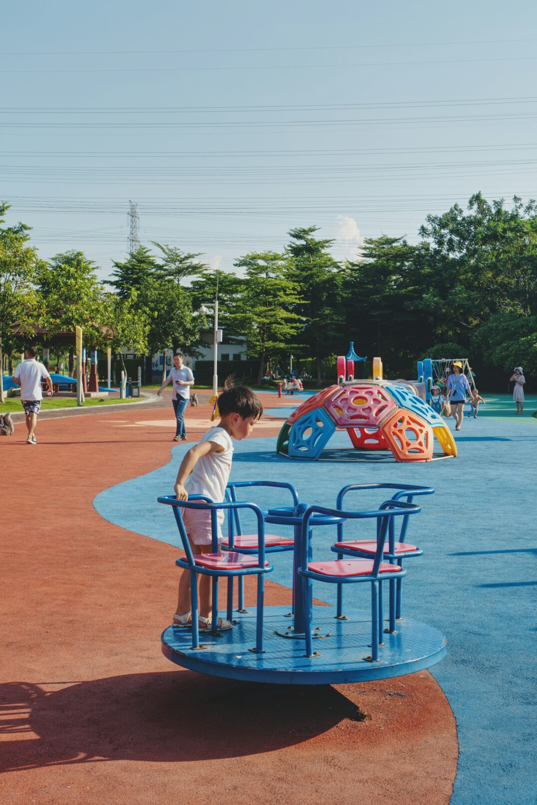 children playing in park