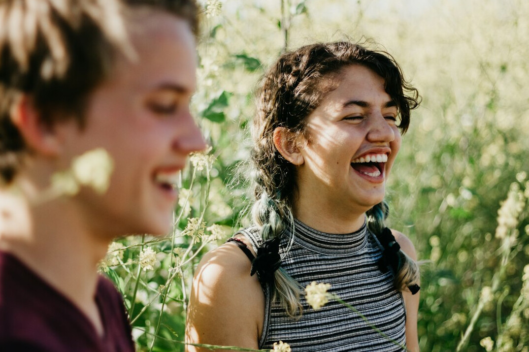 friends laughing together