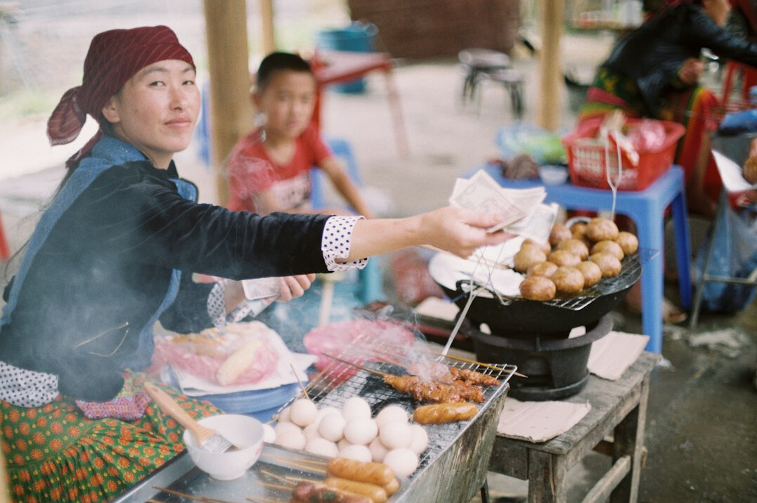 vendor selling food on street