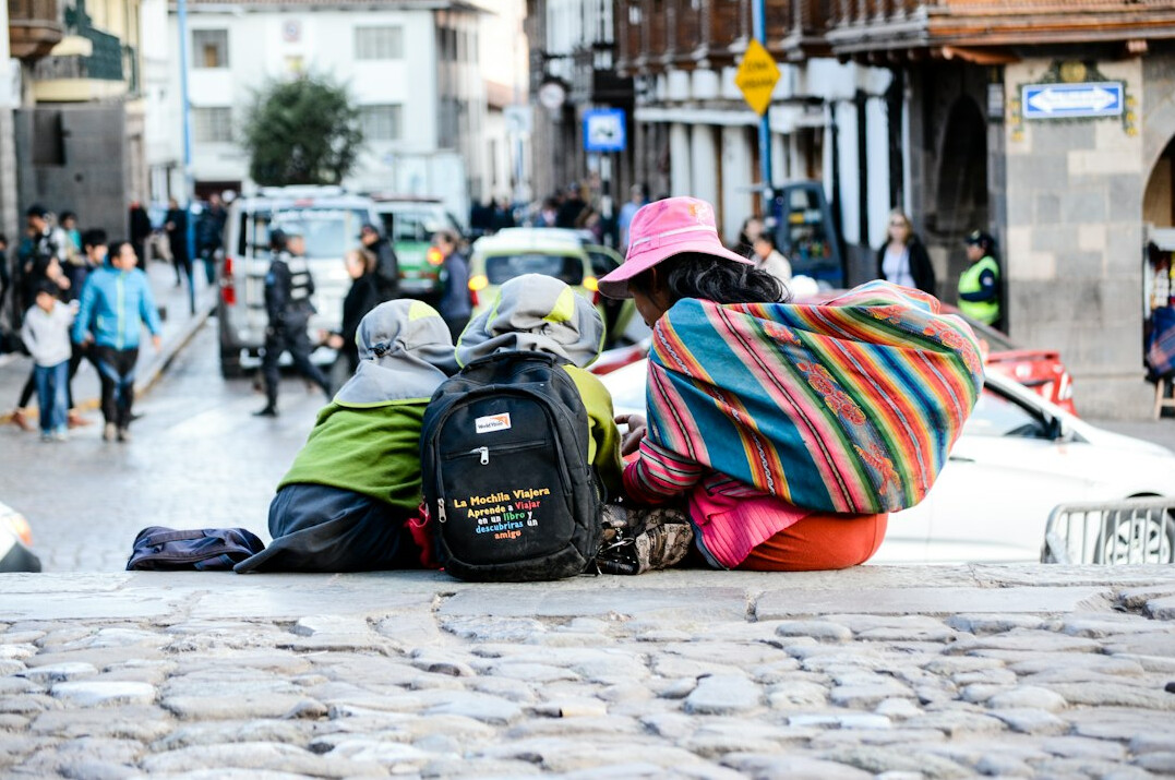 strangers helping on street
